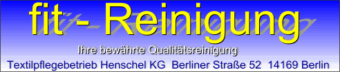 fit-Reinigung Textilpflegebetrieb Henschel KG